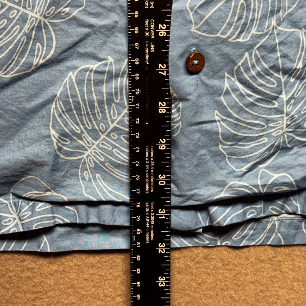 Favant Hawaii XXL Blue Hawaiian Shirt Tiki Surfboard Border Print Cotton - Picture 5 of 8